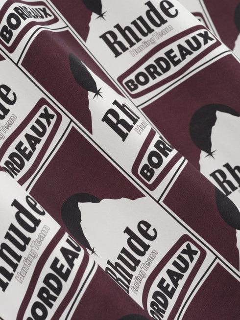 RHUDE Moonlight Bordeaux Silk Shirt Mens Apparel