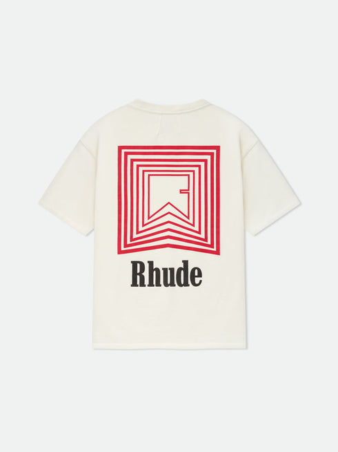 RHUDE Chevron Logo Repeat Tee Mens Apparel