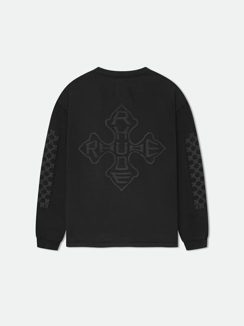 RHUDE Cross Logo Ls Tee Mens Apparel