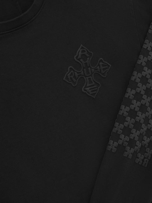RHUDE Cross Logo Ls Tee Mens Apparel