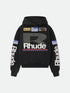 RHUDE Petrol Patch Hoodie VTG Black Mens Apparel