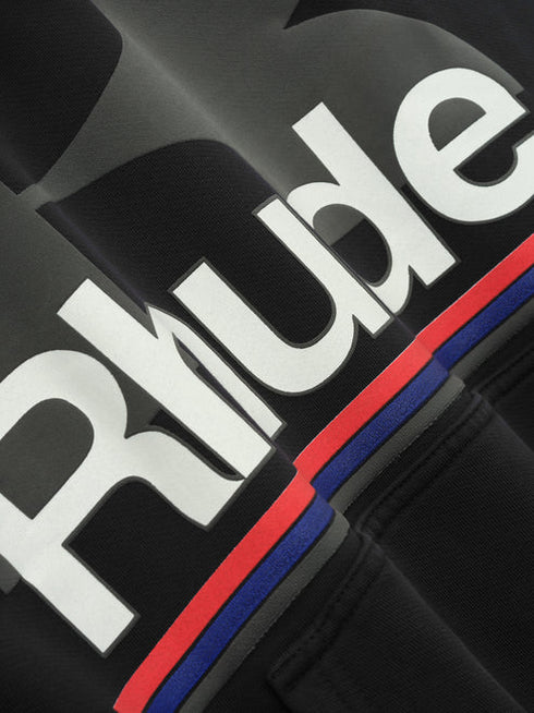 RHUDE Petrol Patch Hoodie VTG Black Mens Apparel