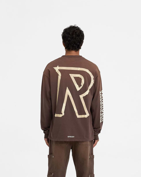 REPRESENT Masking Tape Initial L/s Tee Mens Apparel
