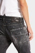 DSQUARED2 Black Spotted Wash Tidy Biker Mens Apparel