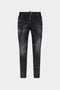DSQUARED2 Black Spotted Wash Tidy Biker Mens Apparel