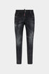 DSQUARED2 Black Spotted Wash Tidy Biker Mens Apparel