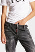 DSQUARED2 Black Spotted Wash Tidy Biker Mens Apparel