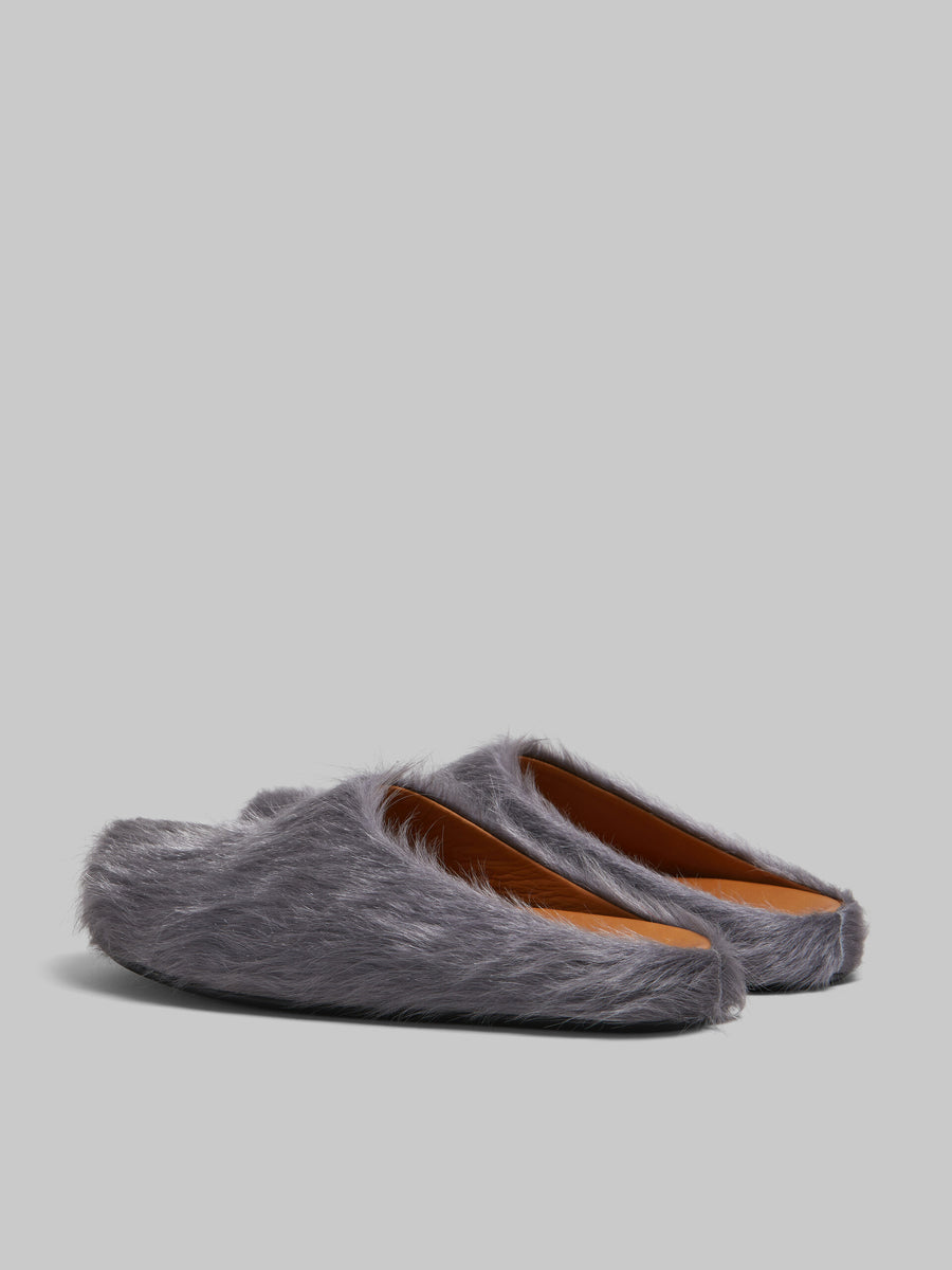 MARNI Fussbett Sabot Slides – Unisex Luxury Footwear – ASPHALT