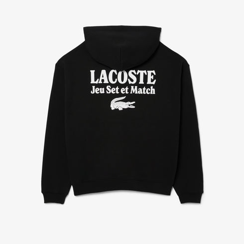 LACOSTE Multi Print Fleece Hoodie Mens Apparel