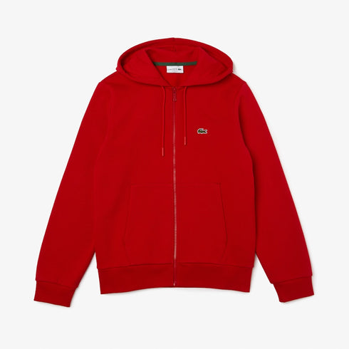 LACOSTE Fleece Zipped Hoodie Mens Apparel