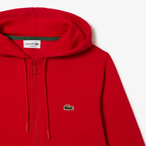 LACOSTE Fleece Zipped Hoodie Mens Apparel