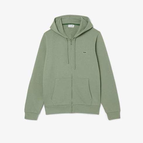 LACOSTE Classic Fit Zip-Up Fleece Sweatshirt Mens Apparel