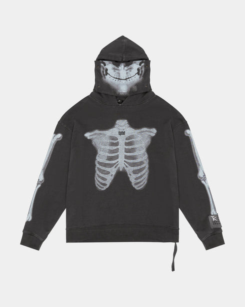 KSUBI Skeleton Biggie Hoodie Fade Blk Mens Apparel