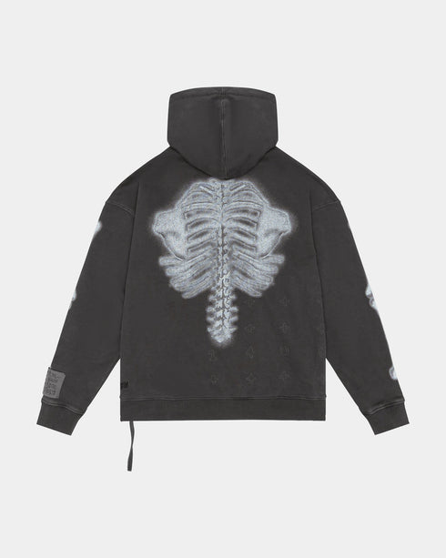 KSUBI Skeleton Biggie Hoodie Fade Blk Mens Apparel