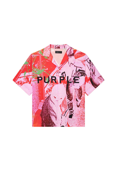 PURPLE BRAND P346 Lyocell Ss Shirt Mens Apparel