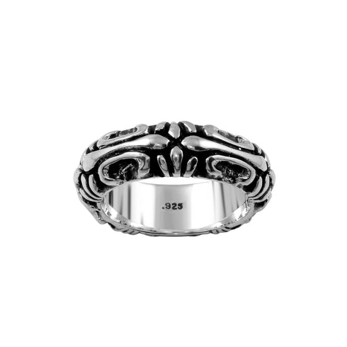 AG ROCK Fleur de Lis Sterling Silver Band