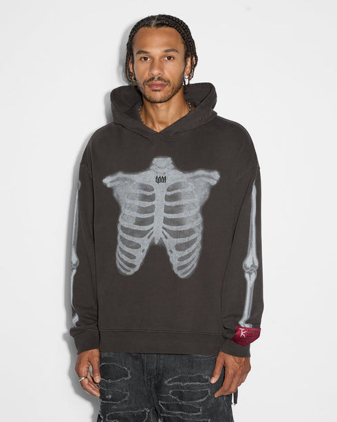 KSUBI Skeleton Biggie Hoodie Fade Blk Mens Apparel