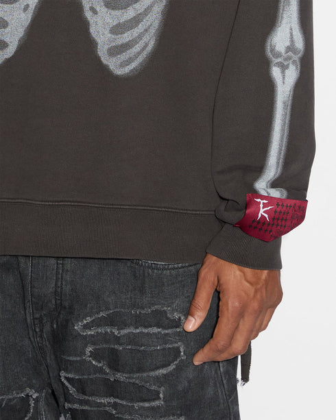 KSUBI Skeleton Biggie Hoodie Fade Blk Mens Apparel