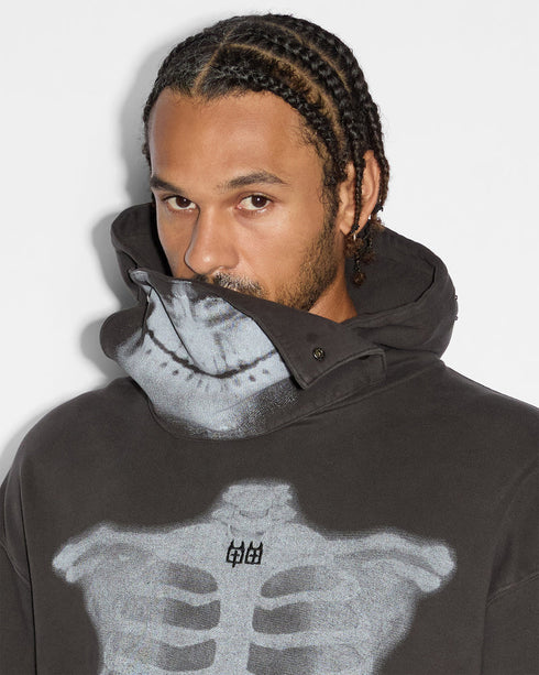 KSUBI Skeleton Biggie Hoodie Fade Blk Mens Apparel