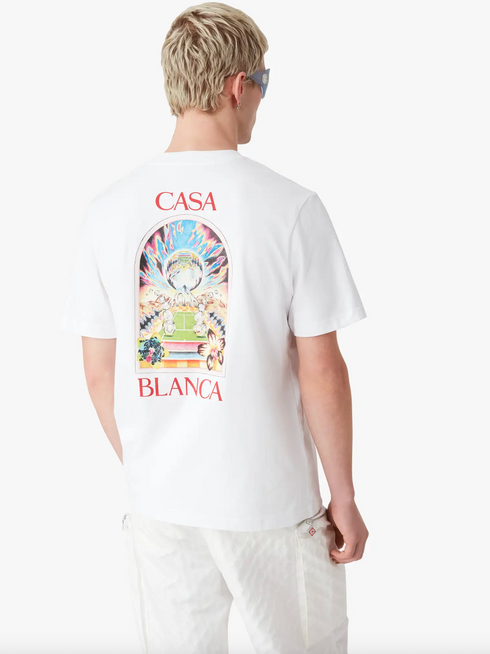 CASABLANCA Tennis Landscape Classic Tee Mens Apparel