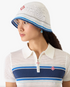 CASABLANCA Mesh Stripe Crochet Hat Accessories