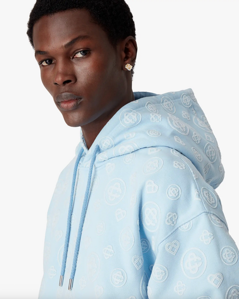 CASABLANCA Applique Monogram Hooded Sweat Mens Apparel