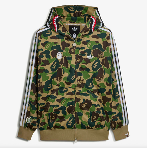 ADIDAS X BAPE Shark Track Hoodie Mens Apparel