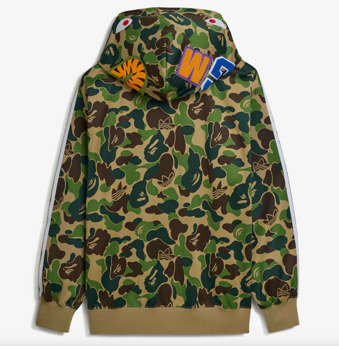 ADIDAS X BAPE Shark Track Hoodie Mens Apparel