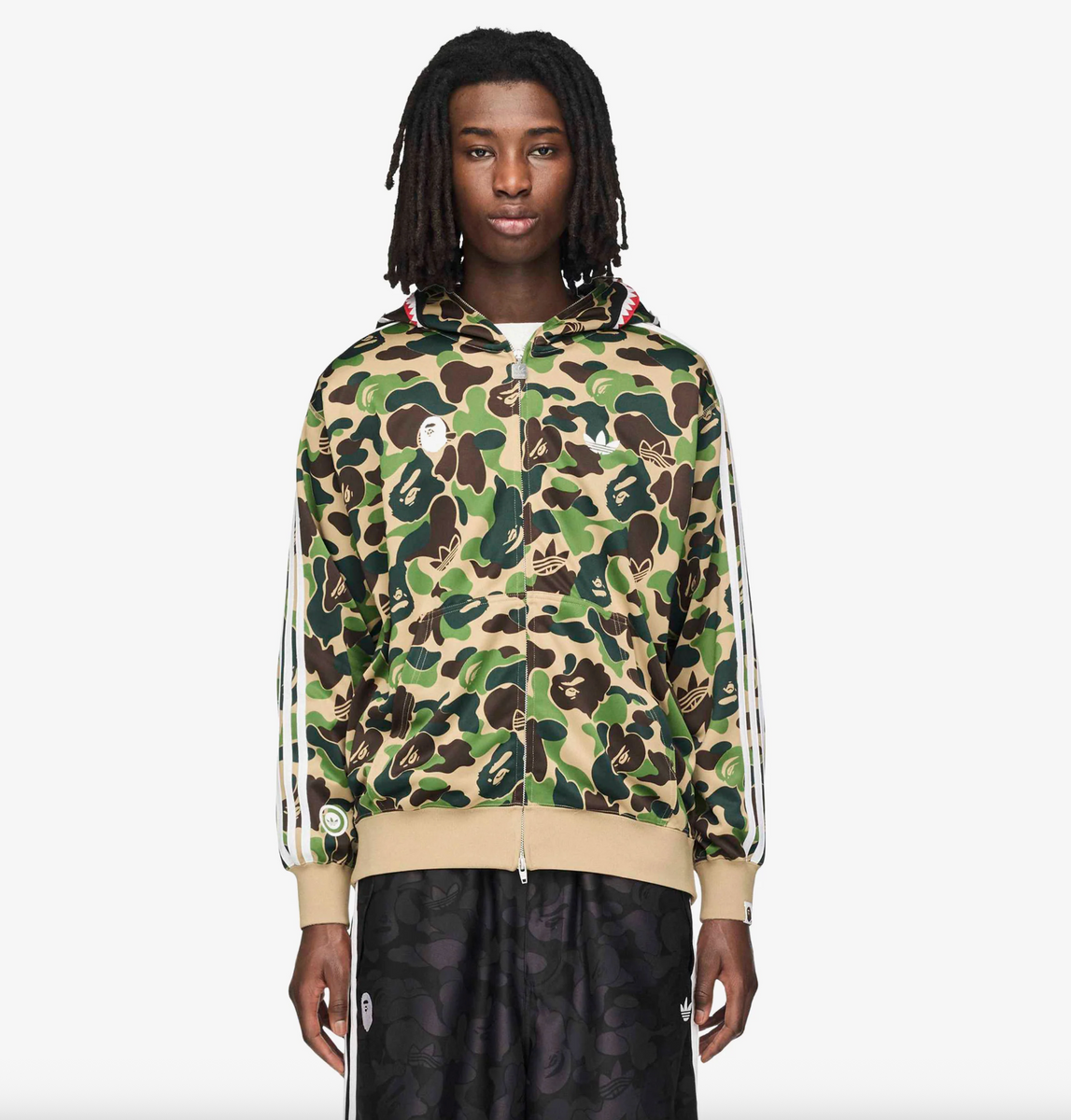 ADIDAS X BAPE Shark Track Hoodie Mens Apparel – ASPHALT