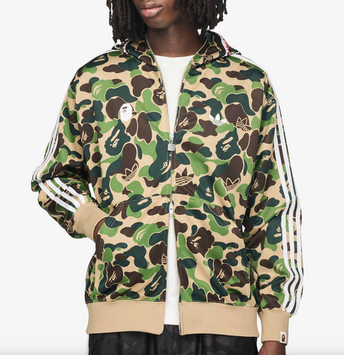 ADIDAS X BAPE Shark Track Hoodie Mens Apparel