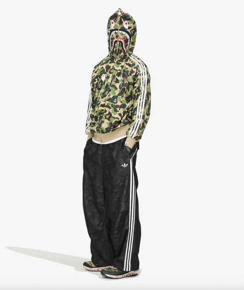 ADIDAS X BAPE Shark Track Hoodie Mens Apparel