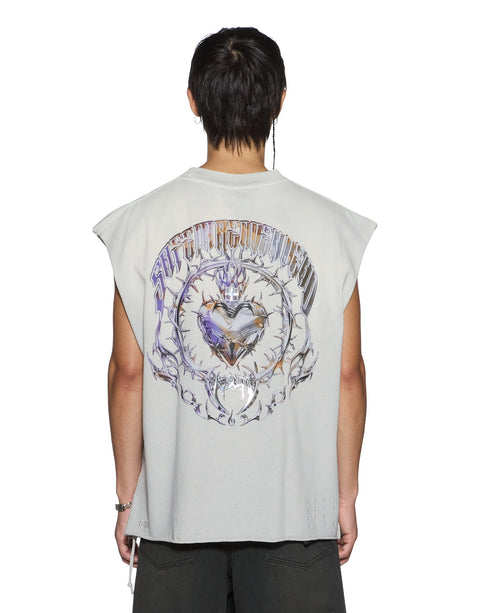 KSUBI Anguish Cut Off Tank Krete Grey Men's Apparel