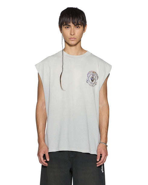KSUBI Anguish Cut Off Tank Krete Grey Men's Apparel