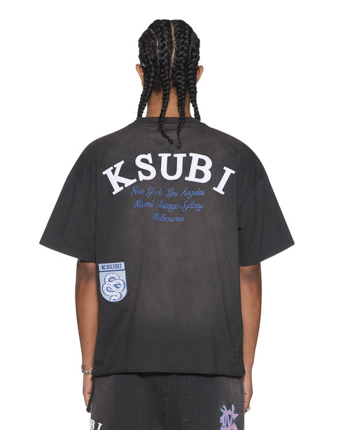 KSUBI Genesis Ekcess Ss Tee Charcoal Men's Apparel