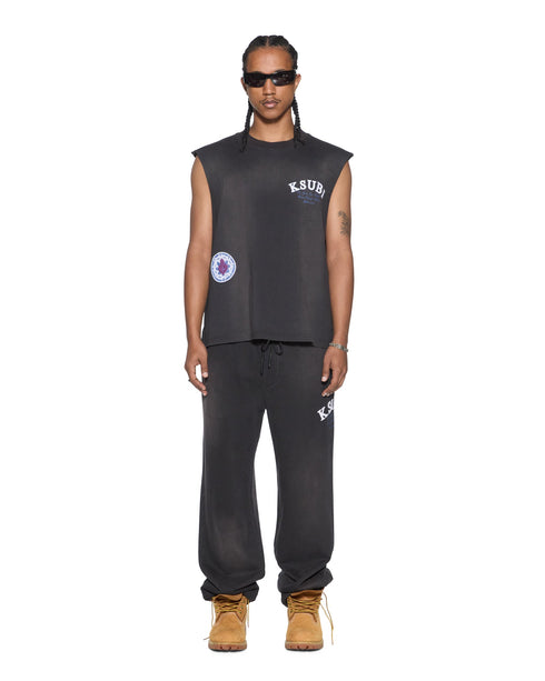 KSUBI Genesis Ekcess Cut Off Tank Charcoal Men's Apparel