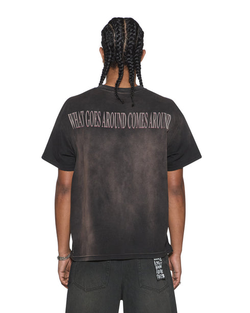KSUBI H.W.R Sid Ss Tee Sunbleach Blk Men's Apparel