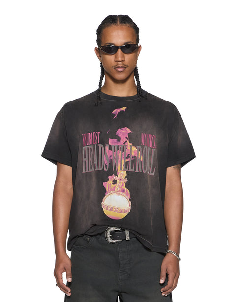 KSUBI H.W.R Sid Ss Tee Sunbleach Blk Men's Apparel