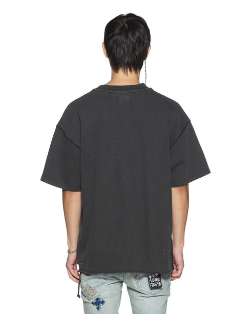 KSUBI Laybel Ekcess Ss Tee Washed Blk Men's Apparel