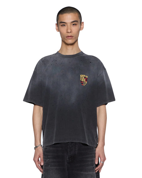 KSUBI Shield Halen Ss T-Shirt Charcoal Fade Men's Apparel