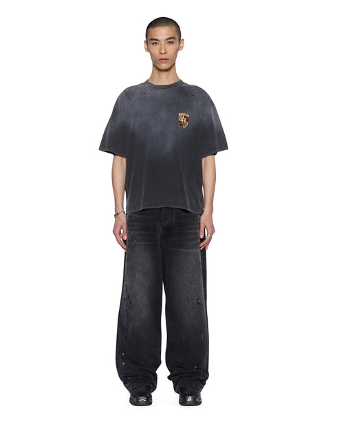 KSUBI Shield Halen Ss T-Shirt Charcoal Fade Men's Apparel