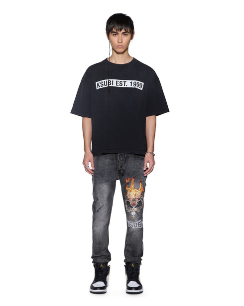 KSUBI Kings Halen Ss Tee Jet Black Men's Apparel