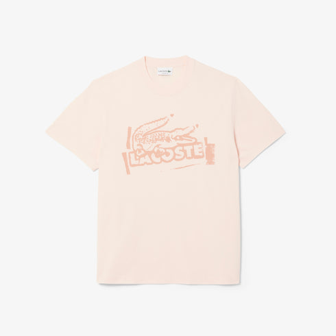 LACOSTE Printed Cotton Jersey T-Shirt Mens Apparel