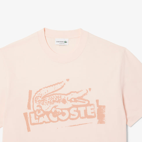 LACOSTE Printed Cotton Jersey T-Shirt Mens Apparel