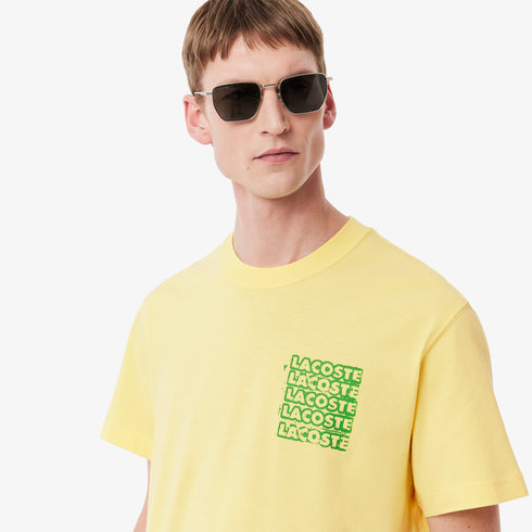 LACOSTE Cotton Jersey Graphic T-Shirt Mens Apparel
