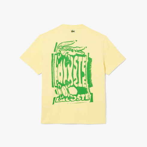 LACOSTE Cotton Jersey Graphic T-Shirt Mens Apparel
