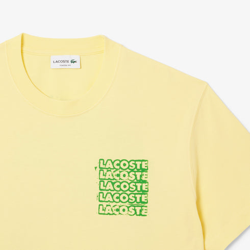 LACOSTE Cotton Jersey Graphic T-Shirt Mens Apparel