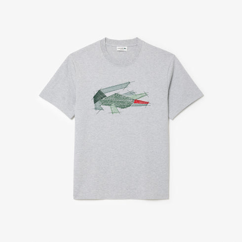 LACOSTE Heavy Cotton Crocodile Graphic T-Shirt Mens Appsrel