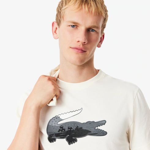 LACOSTE Sport Ultra Dry Landscape Crocodile T-Shirt Mens Apparel