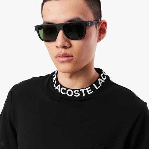 LACOSTE Branded Piqué T-Shirt Mens Apparel