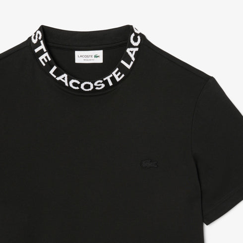 LACOSTE Branded Piqué T-Shirt Mens Apparel